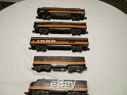 Lionel Illinois Central Passenger Train. F 3- A-b Locos 3 Aluminum Passenger Car