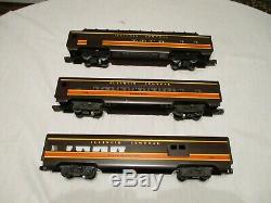 Lionel Illinois Central Passenger Train. F 3- A-b Locos 3 Aluminum Passenger Car