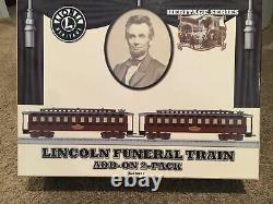 Lionel Lincoln Funeral Train 6-11183 & Passenger Car 2-Pack 6-25631 Ran Once