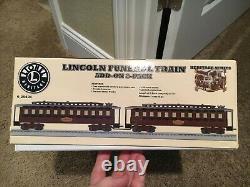 Lionel Lincoln Funeral Train 6-11183 & Passenger Car 2-Pack 6-25631 Ran Once