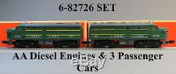 Lionel Lines Postwar Green Alco Fa Aa Diesel Train Set O Gauge 6-82726 New