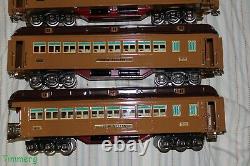 Lionel MTH 408E Standard Gauge Brown State Car 412 413 414 416 Pass Set