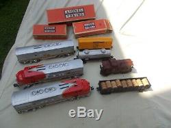 Lionel O Gauge Train Set Santa Fe 2343 Aba Units With Set Box 2191w & Cars