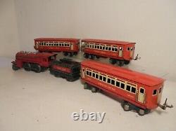 Lionel O Post-war Train-set (1681E) c/w 3 Passenger Cars(no track)boxes poor