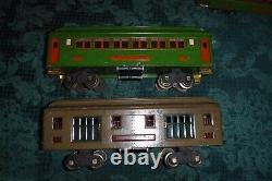 Lionel Pre War Train Set 318e, 309 Car, 310 Car, 312 Car Untested For Parts