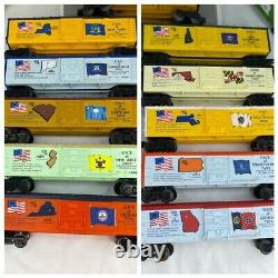 Lionel Spirit Of 76 Train Set, 13 Box Cars, Locomotive, And Caboose, Boxed C8-c9