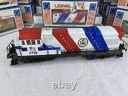 Lionel Spirit Of 76 Train Set, 13 Box Cars, Locomotive, And Caboose, Boxed C8-c9