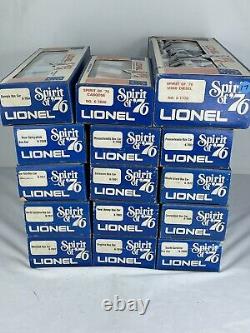 Lionel Spirit Of 76 Train Set, 13 Box Cars, Locomotive, And Caboose, Boxed C8-c9