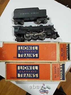 Lionel Train Set 224 Locomotive 2466W 3454 2555 2452 2457 3472 110 Watt 7 Cars