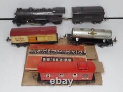 Lionel Trains 1664e Locomotive Tender 1679 Box Car 1680 Tanker 1682 Caboose Runs