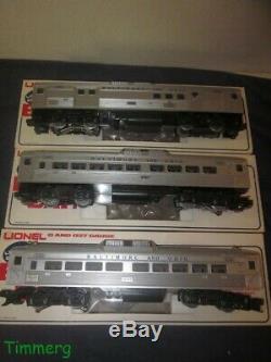 Lionel Trains 6-8766 8767 8768 B&O RDC Budd Cars Commuter Train 3 Car Set