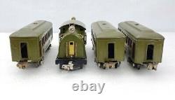 Lionel Trains Prewar 254 Electric Locomotive Engine 3 Passenger Cars 2 610 & 612