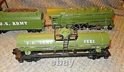 Lionel U. S. Army WWII Troop Train Set with MTH Double Jeep Flat-Bed Car Upgrade