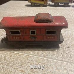 Lot Of 14 O Gauge Pre War Train Cars And Locomotives. Collectible Trains