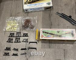 Lot Of 7 HO SCALE Bachman Electric Trains withPower Pack, Track Sets & Extras