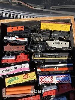 Lot of 26 HO Locomotives Train cars AHM Bachman Atlas Untested As Is