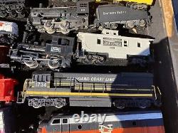 Lot of 26 HO Locomotives Train cars AHM Bachman Atlas Untested As Is