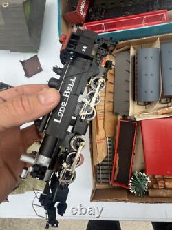 Lot of 29 HO train car BACHMANN, TRACKS LOCOMOTIVES HOUSES collection track TL#1
