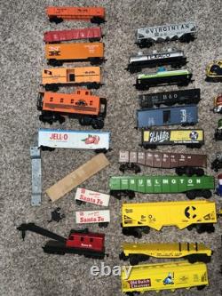 Lot of 31 HO & O Gauge Locomotives And Train Cars, Lionel, AHM, And Tyco