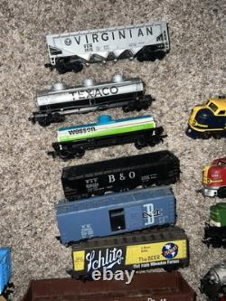 Lot of 31 HO & O Gauge Locomotives And Train Cars, Lionel, AHM, And Tyco
