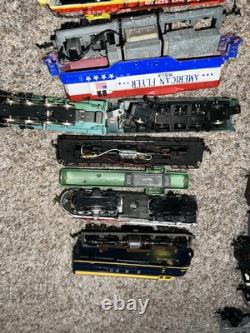 Lot of 31 HO & O Gauge Locomotives And Train Cars, Lionel, AHM, And Tyco