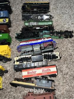 Lot of 31 HO & O Gauge Locomotives And Train Cars, Lionel, AHM, And Tyco