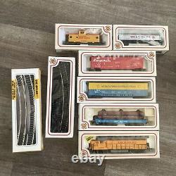 Lot of trains and rails BACHMANN HO Scale cars engines coal In Box GREAT SHAPE