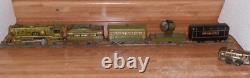 MARX ARMY 897 LITHOGRAPH WIND-UP METAL LOCOMOTIVE TRAIN WithCARS & EXTRA'S! WORKS