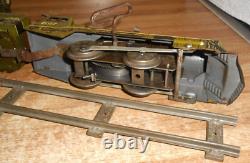 MARX ARMY 897 LITHOGRAPH WIND-UP METAL LOCOMOTIVE TRAIN WithCARS & EXTRA'S! WORKS