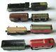 Marx O Scale 494 Locomotive & 7 Tin Train Cars Tender, Cattle Car, Hopper +