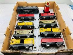 MARX Pre-War Train Set COMMODORE VANDERBILT Locomotive Freight Cars NICE