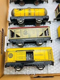 MARX Pre-War Train Set COMMODORE VANDERBILT Locomotive Freight Cars NICE