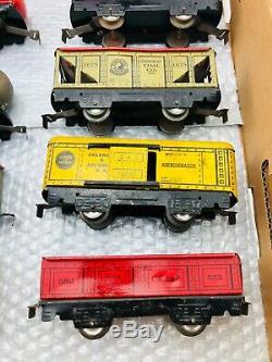 MARX Pre-War Train Set COMMODORE VANDERBILT Locomotive Freight Cars NICE