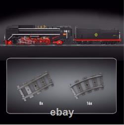 MOULD KING 12003 + 12003CX QJ Steam Train Locomotive with Extension Car Set MOC