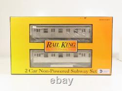 MTH 30-2163 MTA 2 Car Subway Non Powered Silver Car #4600 &4601 LN