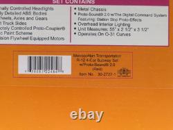MTH 30-2727-1 MTA R-12 Red 4-Car Subway Set withProtosound 2 NIB