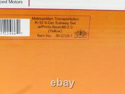 MTH 30-2728-1 MTA R-12 4-Car Subway Set withProtosound 2 NIB