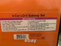 MTH 30-2756-1 Metropolitan Two-Tone 4-Car LO-V Subway Set withPS 2.0 EX/Box