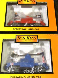 MTH Donald Trump & President Joe Biden Operating Hand Car O-Gauge Train Set of 2