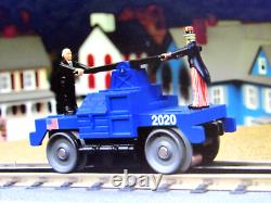 MTH Donald Trump & President Joe Biden Operating Hand Car O-Gauge Train Set of 2