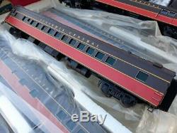 MTH O Scale E-8 ABA Diesel Engine Set Illinois Central Train + passenger cars