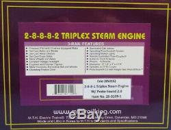 MTH O Scale Erie #5015 2-8-8-8-2 Triplex Steam Engine Car Train Model #20-3109-1