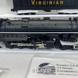 MTH Premier 20-3095-1 Virginian Y3 2-8-8-2 Steam Engin PS. 2 O Gauge New #736 BCR