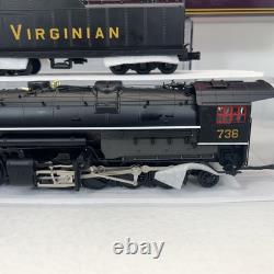 MTH Premier 20-3095-1 Virginian Y3 2-8-8-2 Steam Engin PS. 2 O Gauge New #736 BCR