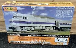 MTH Rail King Amtrak F40 Set 30-4204-1E SEALED