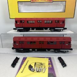 MTH RailKing 30-2727-3 MTA Red R-12 Non-Powered 2-Car Subway Add On Set O Used