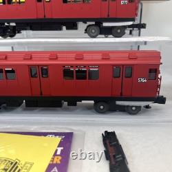 MTH RailKing 30-2727-3 MTA Red R-12 Non-Powered 2-Car Subway Add On Set O Used