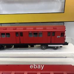 MTH RailKing 30-2727-3 MTA Red R-12 Non-Powered 2-Car Subway Add On Set O Used