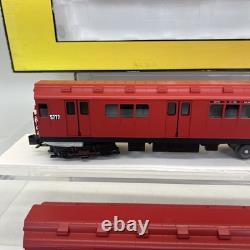 MTH RailKing 30-2727-3 MTA Red R-12 Non-Powered 2-Car Subway Add On Set O Used