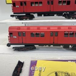 MTH RailKing 30-2727-3 MTA Red R-12 Non-Powered 2-Car Subway Add On Set O Used